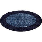 Tapijtenloods Basic Rond Shaggy Kader vloerkleed Blauw Hoogpolig- 200 ...
