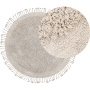 BITLIS - Modern Vloerkleed - Lichtbeige - Ã¸ 140 cm - Katoen