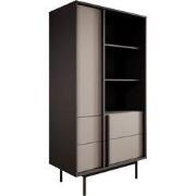 Meubella - Antigo - Boekenkast - Beige/Antraciet - 83x43x155 cm