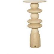 PTMD - Bijzettafel Callain - Beige - 40x40x80cm