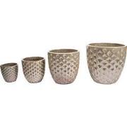 PTMD - Pot Mindy - Wit - 44x44x42cm - Set van 4