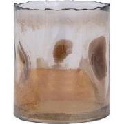 PTMD - Windlicht Alyson - Bruin - 12.5x12.5x15cm