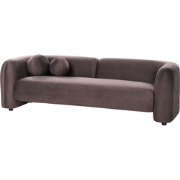 LEIREN - Driezitsbank - Donkerbruin - Fluweel