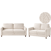 MARE - Bankenset met opbergruimte - Beige - Bouclé