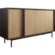 Meubella - Antigo - Dressoir - Eiken/Antraciet - 163x43x87 cm