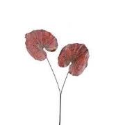 PTMD - Kunstblad Leaves - Rood - 62x57x90cm