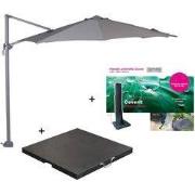 Garden Impressions Hawaii zweefparasol S Ø300 - donker grijs/licht gri...