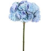 PTMD - Kunstbloem Hydrangea - Blauw - 16x28x54cm