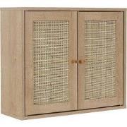Hangkastje Bali Rattan - Wand Badkamerkast Hangend met Rattan - Bruin