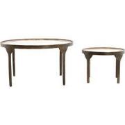 Light & Living - Salontafel ELI - Ø85x42 cm - Wit - Set van 2