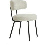 Light & Living - Eetkamerstoel HARVIE - 57x55x77 cm - Wit - Set van 2