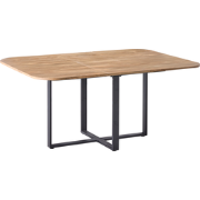 COOPER - Eettafel uitschuifbaar - Bruin - 120/160 x 120 cm - MDF