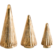 OYEREN - Set van 3 kerstdecoraties - Goud - Glas