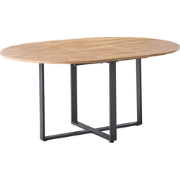 ALEXANDRINA - Uitschuifbare eettafel - Bruin - 120/160 x 120 cm - MDF