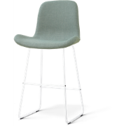 Nino-Fé barkruk saliegroen - wit onderstel - 75 cm