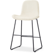 Nino-Fé barkruk rib beige - zwart onderstel - 65 cm