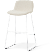 Nino-Mats barkruk cottonbeige - wit onderstel - 75 cm