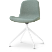 Nola-Fé draaibare eetkamerstoel saliegroen - wit onderstel