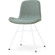 Noa-Fé eetkamerstoel saliegroen - wit onderstel