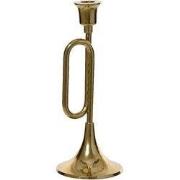 Kandelaar alu L10b10h27 cm goud