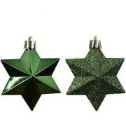 Ster kunststof L9b9h12 cm dennengroen 12 st