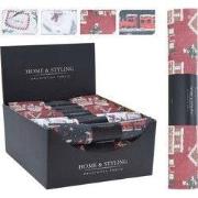 Decostof kerstprint 28x200 cm 4ass