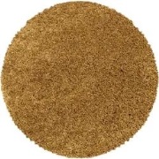 Azure Hoogpolig Effen Goud vloerkleed - Rond - 80 X 80 CM