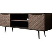 Meubella - TV-Meubel Pedro - Donker eiken - Zwart eiken - 150 cm