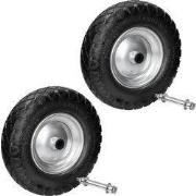 2 x kruiwagenwiel PU 4.80 / 4.00-8 390 mm Zwart