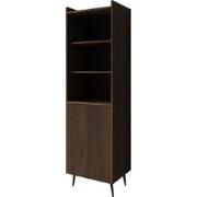 Meubella - Asty - Boekenkast - Donker eiken - 52x41x180 cm