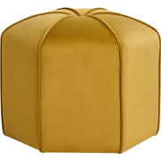 WISHEK - Poef - Mosterdgeel - Fluweel