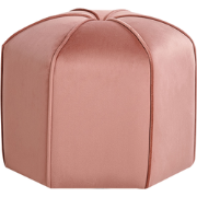 WISHEK - Poef - Roze - Fluweel