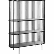 BIRSON - Opbergkast 3 planken - Zwart - MDF