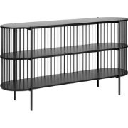 BIRSON - Opbergkast 2 planken - Zwart - MDF