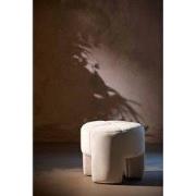 Poef Batoemi - Wit - Ø51x45cm