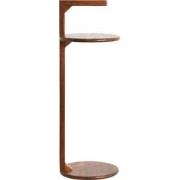 Bijzettafel Delmino - Bruin - Ø26x77cm