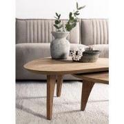DTP Home Coffee table Bliss pebble TEAK, set of 2,30x90x60 cm / 35x100...
