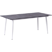 TOLENTINO - Tuintafel - Wit/Grijs - HPL/Aluminium