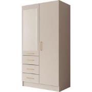 Meubella - Komodo - Kledingkast met 2 deuren - Beige - 101x61x201 cm