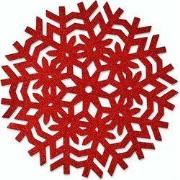 Unique Living | Placemat Ice | Rond | Polyester | Rood | Ø38cm