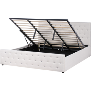 AMIENS  - Bed met opbergruimte - Beige - 180 x 200 cm - Polyester