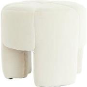 Poef Batoemi - Wit - Ø51x45cm