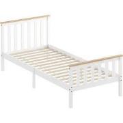 Eenpersoons Houten Bedframe Houten met Opbergruimte - voor 90x200 cm m...