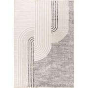 Vintage Japandi Vista – Luxe Vloerkleed - Creme Zilver - Laagpolig- 20...