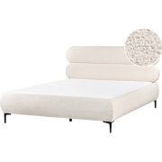 LESSAY - Tweepersoonsbed - Off-white - 160 x 200 cm - Bouclé