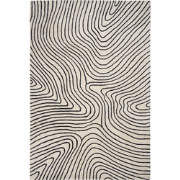 RUMRA - Vloerkleed - Zwart/Wit - 200 x 300 cm - Viscose