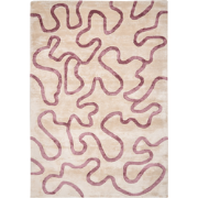 KAPPAR - Vloerkleed - Beige/Roze- 160 x 230 cm - Viscose