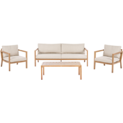 ONETA - Loungeset 5-zits - Lichtbruin - Aluminium