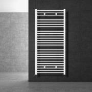 Badkamerradiator Sahara 750x1500 mm wit gebogen met zijaansluiting Lux...