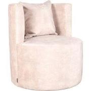 LABEL51 Fauteuil Evy - Naturel - Velours - 65 cm
